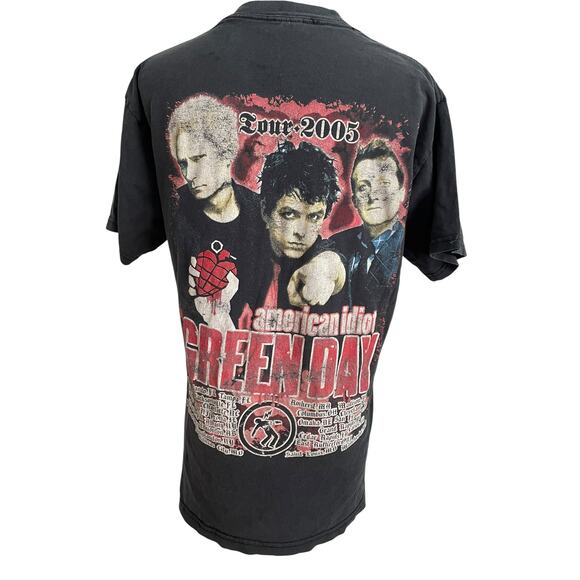 VTG Green‎ Day Shirt American Idiot Concert Tour 2005 M Punk Rock 2000s Music - Picture 2 of 7